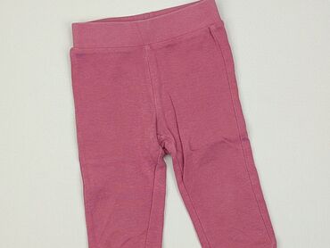 spodnie dresowe rozowe: Spodnie dresowe, 9-12 m, stan - Zadowalający