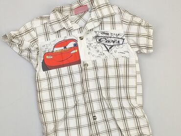 Shirts: Shirt 4-5 years, condition - Very good, pattern - Cell, color - Beige