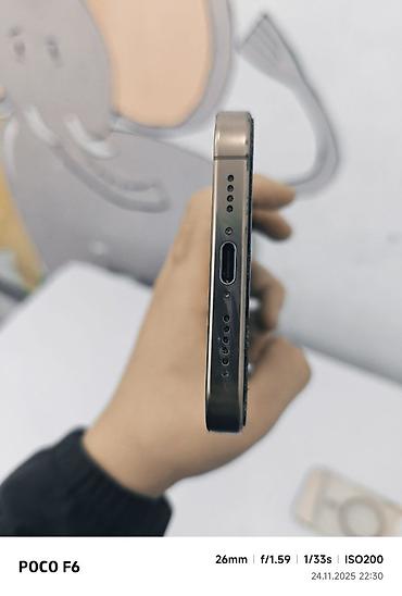 Уюлдук телефондор жана аксессуарлар: IPhone 16 Pro Max, Колдонулган, 256 ГБ, Desert Titanium, Куту, 97 % — 6