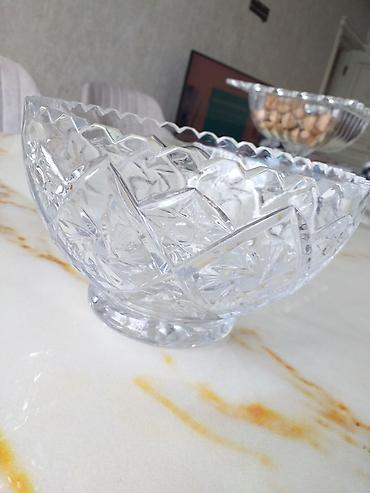 ulduz acar: Kristal meyvə qabı - Material: qalın və şəffaf kristal şüşə - Dizayn — 1