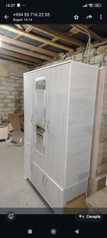 Dolablar: Yeni, Açılan, 3 qapılı Düz dolab, Qarderob, paltar dolabı, Azərbaycan — 24