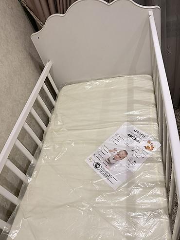 деский шкаф: Детская кроватка с матрасом - Классическая кроватка белого цвета с — 2