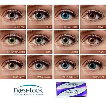 Eynəklər: Rəngli kontakt linzalar dəsti Qab+Pinset+30ml su+linza cəmi 25 yox — 9