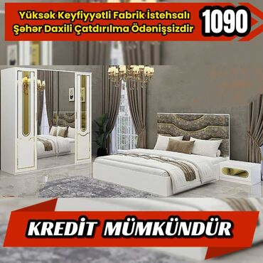 Çarpayılar: İkinəfərlik çarpayı, Dolab, Termo, 2 tumba, Azərbaycan, Yeni