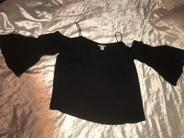 qısa qadın köynəkləri: H&M, M (EU 38), rəng - Qara