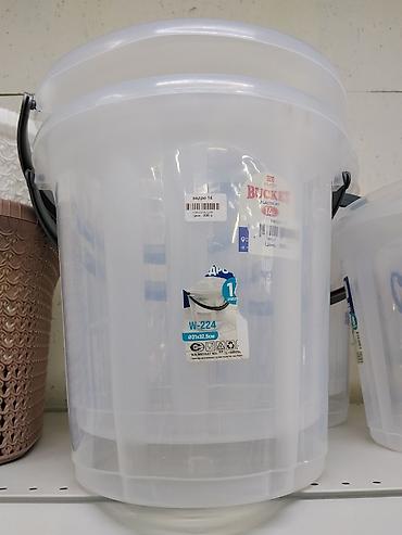 Уборочный инвентарь: Пластиковое ведро Bucket объёмом 14 л. Прозрачное ведро из пластика с — 1