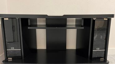 стол для телевизор: Стол, цвет - Черный, Б/у