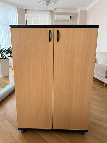 kombi dolab: İki qapılı kompakt şkaf - Material: laminat/LDSP, ağac teksturalı ön — 1