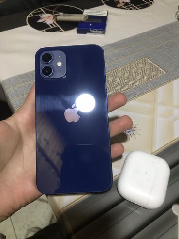 iphone x kreditle satisi: IPhone 12, 128 GB, Blue Titanium, Kredit, Qırıq, Barmaq izi