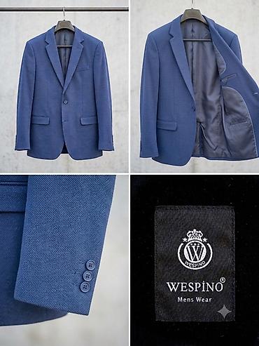 drap kişi godəkcəsi: Wespinopencək 58 Ölçü Drop 6 – mavi rəngdə, - Parça: teksturalı — 1