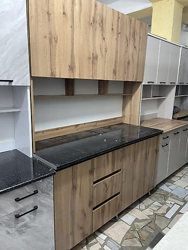 silver kitchen: Кухонный гарнитур, Новый, В рассрочку, цвет - Коричневый — 4