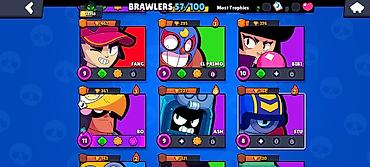 Digər: Brawl Stars oyun hesabı - Kupa: 13,158 - Profil nişanı: Green Meg — 9