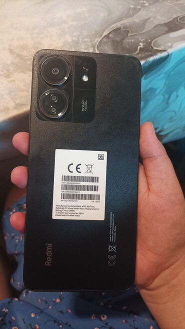 мобильные телефоны кнопочный: Redmi, Redmi 13C, Б/у, 128 ГБ, цвет - Черный, 1 SIM, 2 SIM