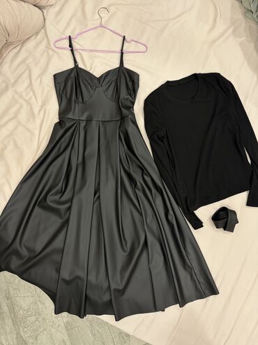 платья черное: Повседневное платье, Турция, Осень-весна, Средняя модель, M (EU 38)