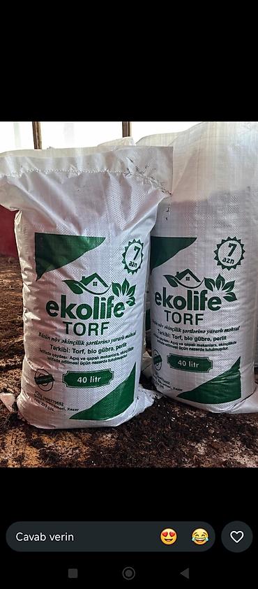 torf qiyməti: Ekolife Torf – 40 litr - İstifadə sahəsi: bütün növ əkinçilik və — 2