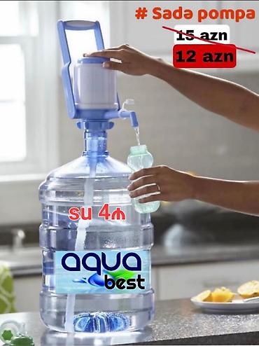 sirab su evlərə çatdırılma: Su pompası 🅂🅄 nasosu"Uysal" 12m Bidon kranı Baçok krantı Butulka — 1