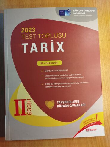 kriminal kitablar: Tarix test toplusu. 2ci neshr. 2023