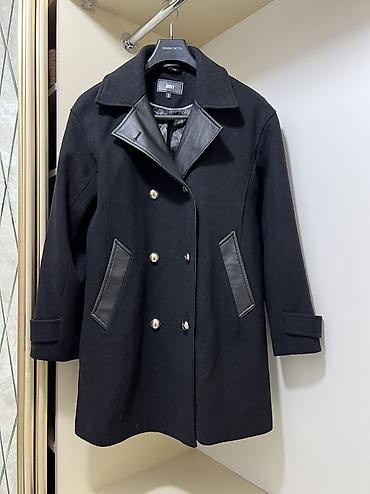 палто: Пальто, DKNY, L, цвет - Черный — 1