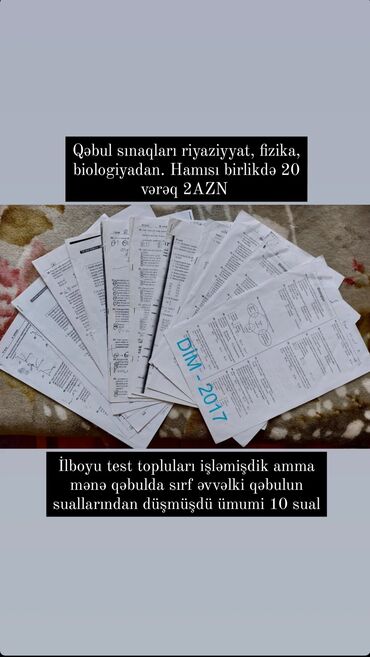 Kitablar, jurnallar, CD, DVD: Qəbul sınaq. Yeni qədər səliqəli, 20 yanvar, əcəmi, elmlər