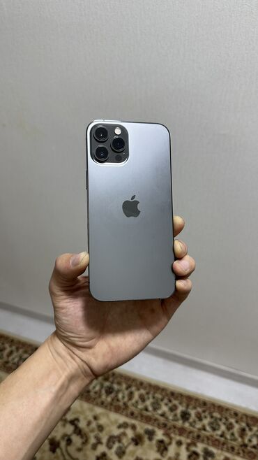 чехоы: IPhone 12 Pro Max, Колдонулган, 512 ГБ, Графит, Коргоочу айнек, Каптама, 94 %
