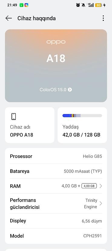 oppo reno 12 pro: Oppo A18 — 3