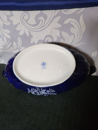 Ostali antikviteti: Cinija za voce Apro porcelan,kobalt,pozlata iz 70ih. Cinija perfektno — 12