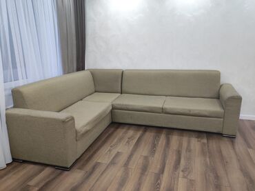 künc divan islenmis: Угловой диван, Б/у, Раскладной, Без подьемного механизма, Ткань, Нет доставки