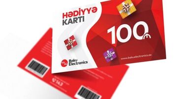 Hədiyyələr: Balansı 100azn olan Baku electronics hədiyyə kartı satılır. Bütün BE