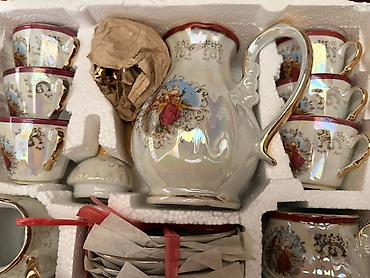 ваза под фрукты: Чайный набор, цвет - Белый, Керамика, 6 персон — 1
