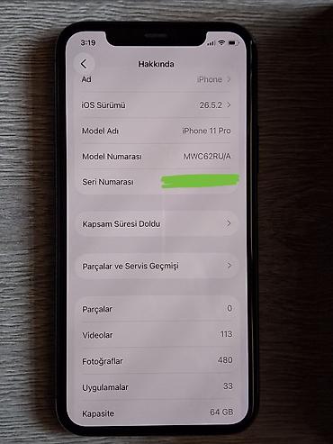 Apple iPhone: IPhone 11 Pro, Simsiz şarj, Face ID — 11