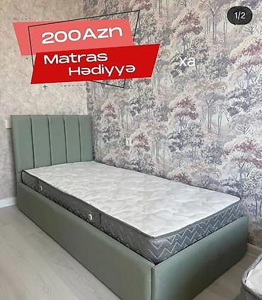 embawood usaq carpayilari: Tək nəfərlik çarpayı dəsti - Rəng: açıq boz/yaşıl tonlarında, yumşaq — 1