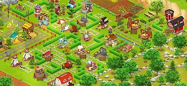 Dizayn, layihə: Hay Day oyununda orta səviyyədə qurulmuş ferma dizaynı/sxemi - Tam — 2