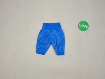 Spodnie: Spodnie, 0-1 m, wzrost - 56 cm., wzór - Jednolity kolor, kolor - Niebieski