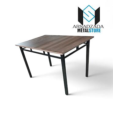 restoran is: Masa – metal karkaslı, kvadrat formalı model - Ölçü: təxminən 80x80 — 1