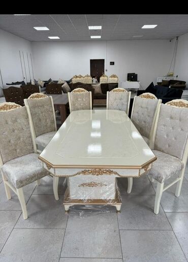 Masa və oturacaq dəstləri: Qonaq otağı üçün, Yeni, Dördbucaq masa — 4