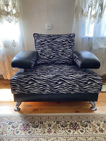Zebra naxışlı geniş 2 cüt kreslo - Dizayn: Qara-ağ zebra printli