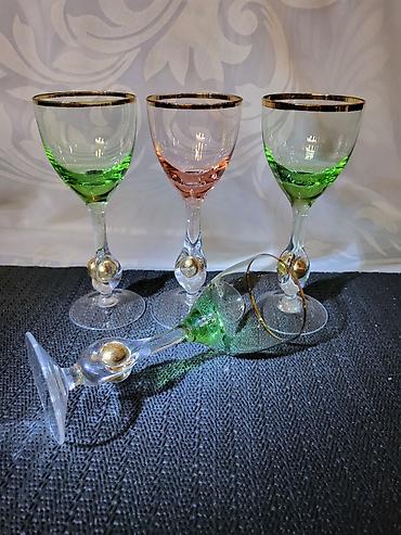 Casice Bohemija,kristal,rucni rad 1950g +,za zestoko pice. Casice za na lalafo.rs — 4 Casice Bohemija,kristal,rucni rad 1950g +,za zestoko pice. Casice za — 4