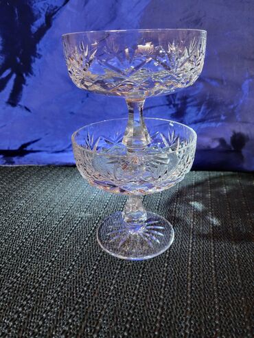 Čaše: Case nove za dvoje,kristal,rucni rad za zestoko pice iz 70ih. Case — 3