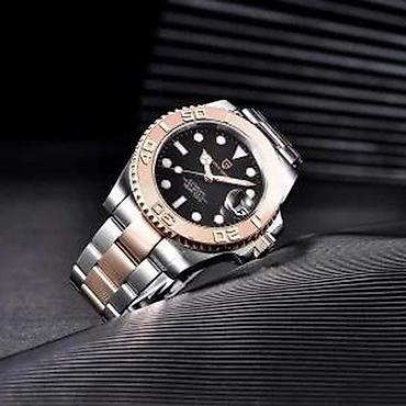 Ručni satovi: PAGANI DESIGN PD-1651-Silver/RG-Rolex YACHT MASTER-Automatik Potpuno — 14