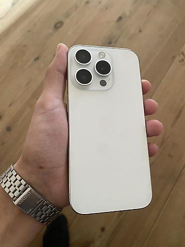 IPhone 15 Pro, 128 GB, White Titanium, Simsiz şarj, Face ID