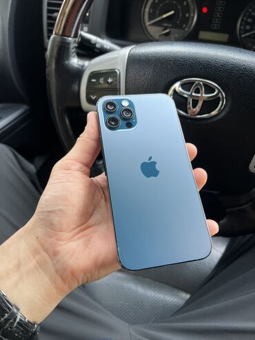купить ноутбук бу игровой: IPhone 12 Pro, Колдонулган, 128 ГБ, Pacific Blue, Каптама, 79 %