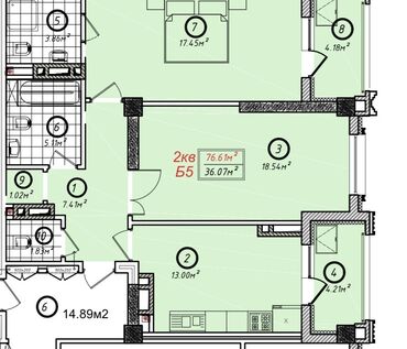 продается 2 ком квартира: Сдан, Элитка, 2 комнаты, 77 м²