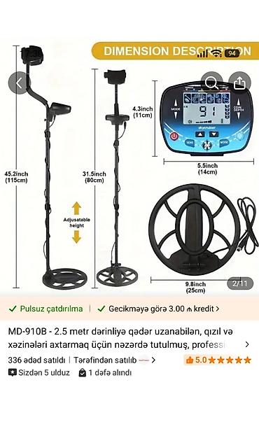 qizil axtaran detektor: MD-910B metal detektoru – müxtəlif metalları tapmaq üçün — 1