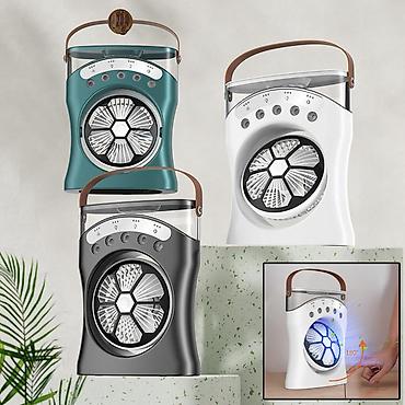 ventilator mini: Su ilə işləyən mini sərinkeş YT-2053 USB girişli 3 sürətli işıqlı . ❄️ — 6