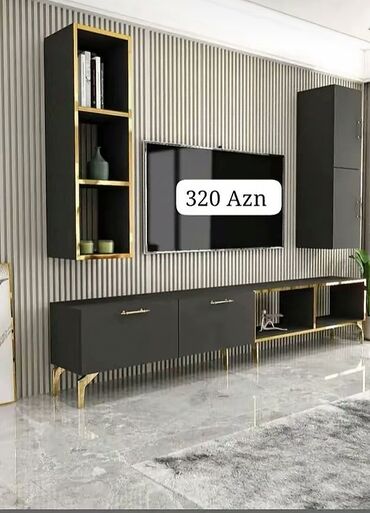 стеклянная подставка под телевизор: Yeni, Düz TV altlığı, Polkalı, Laminat, Azərbaycan