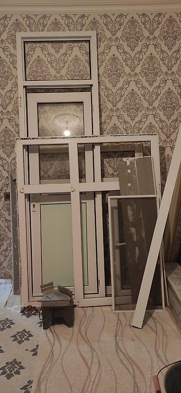 şüşə qapi: PVC balkon-qapı və pəncərə dəsti - Material: ağ PVC profil, ikili — 8