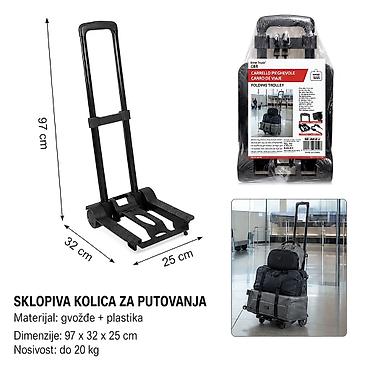 KMT Kolica za prtljag crna 2001812 Sklopiva kolica koja olakšavaju