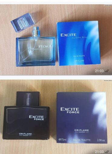 oriflame eynekleri: Oriflame Excite For Him, 75ml. - 27 azn.
Excite Force, 75ml.- 40 azn