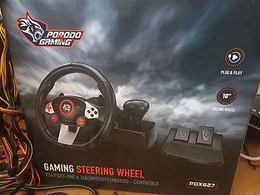 Porodo Gaming PDX627 – Gaming Steering Wheel - 10 düymlük racing — 2