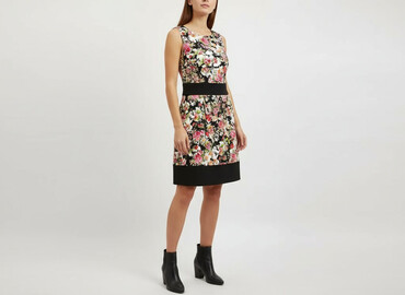 zara sukienka w kwiaty z bufiastymi rękawami: Styled In Italy, Sukienka damska, rozmiar S